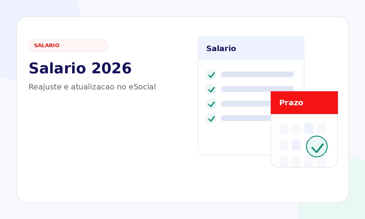 Tela de atualização salarial com carteira e documentos do empregador doméstico